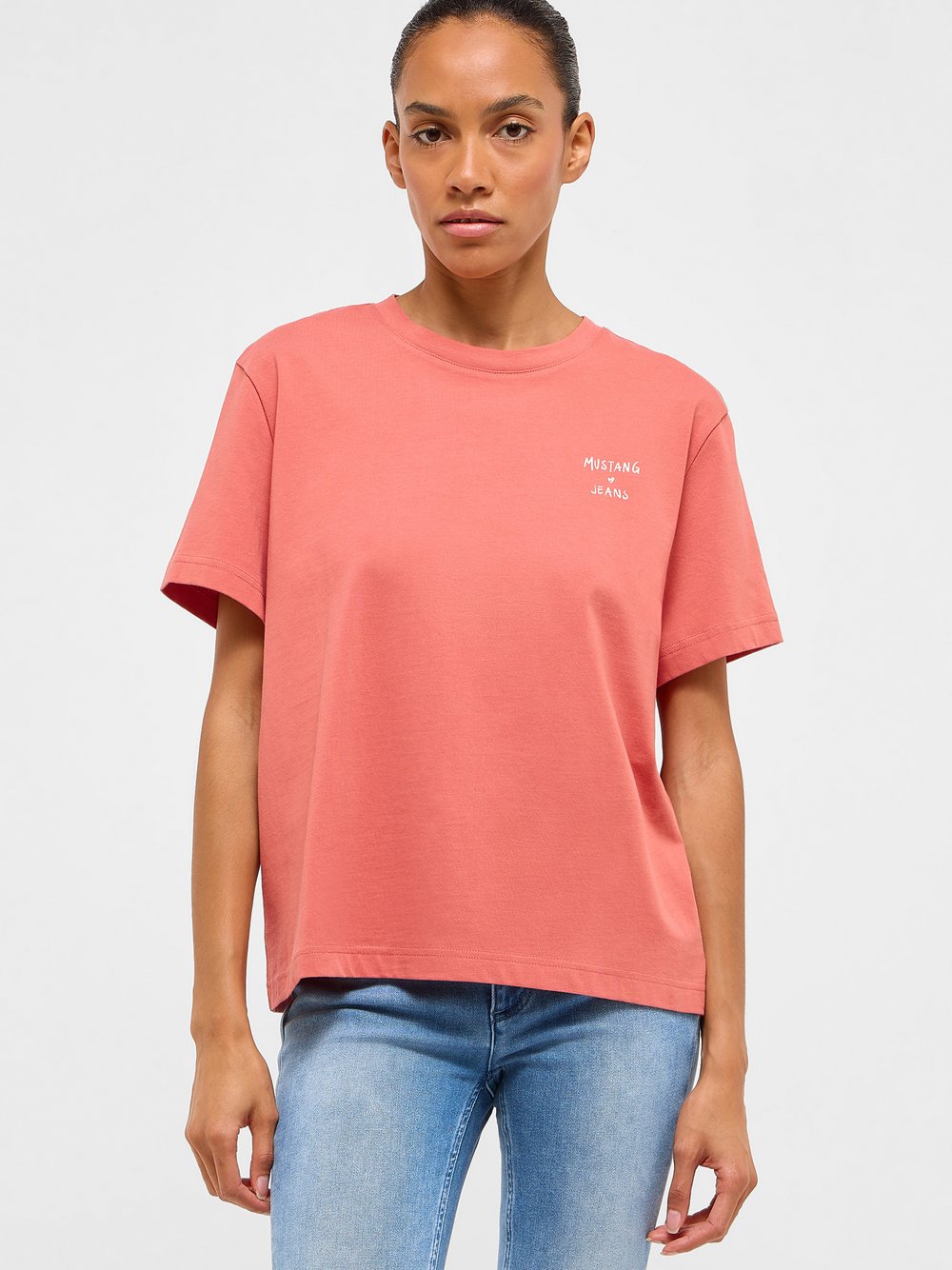 Thumbnail - Mustang T-Shirt Damen Baumwolle rosa, M