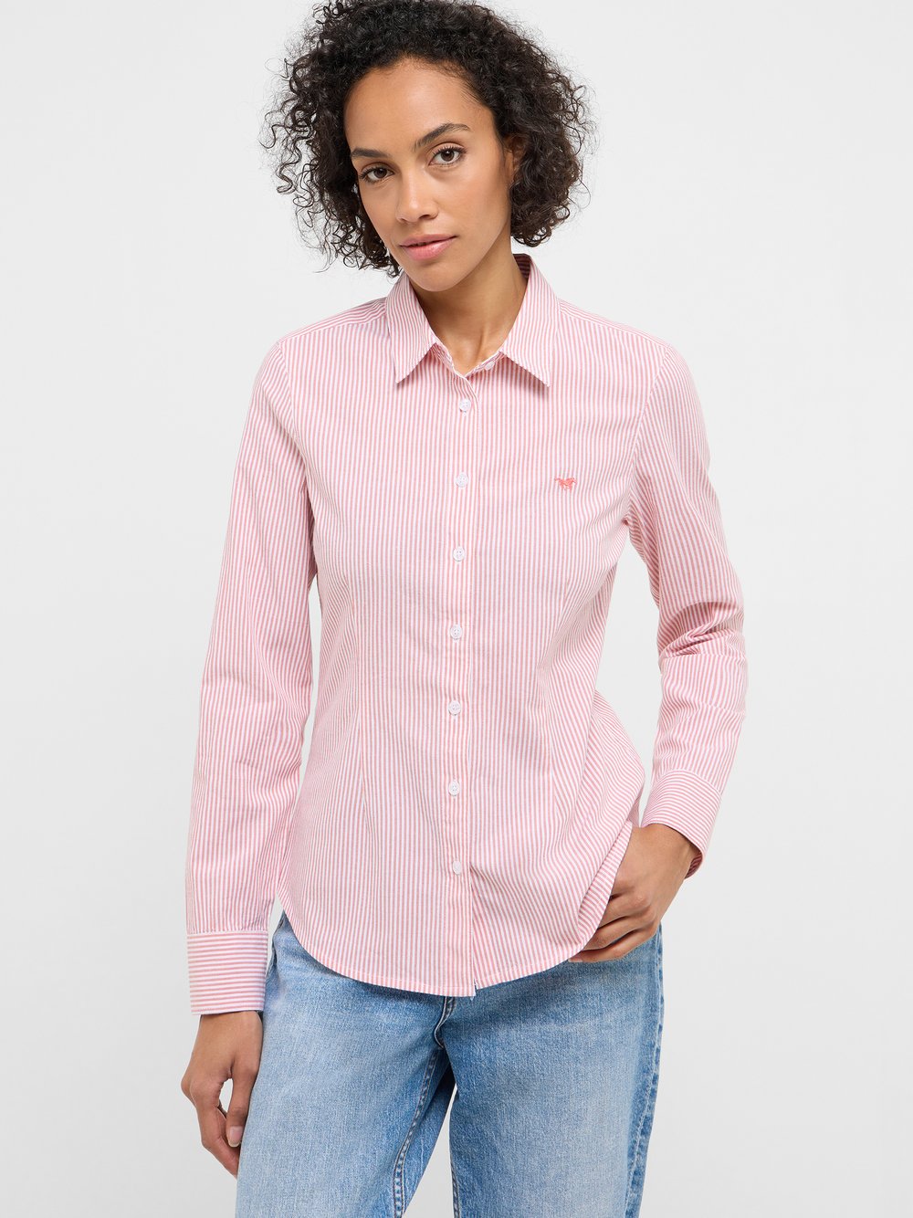 Mustang Bluse Damen Baumwolle rosa, 44