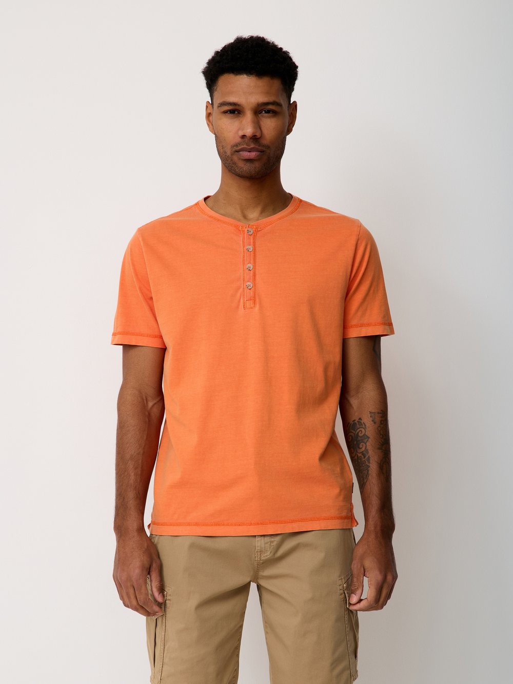 Paddock`s Shirt Herren Baumwolle orange, 6XL