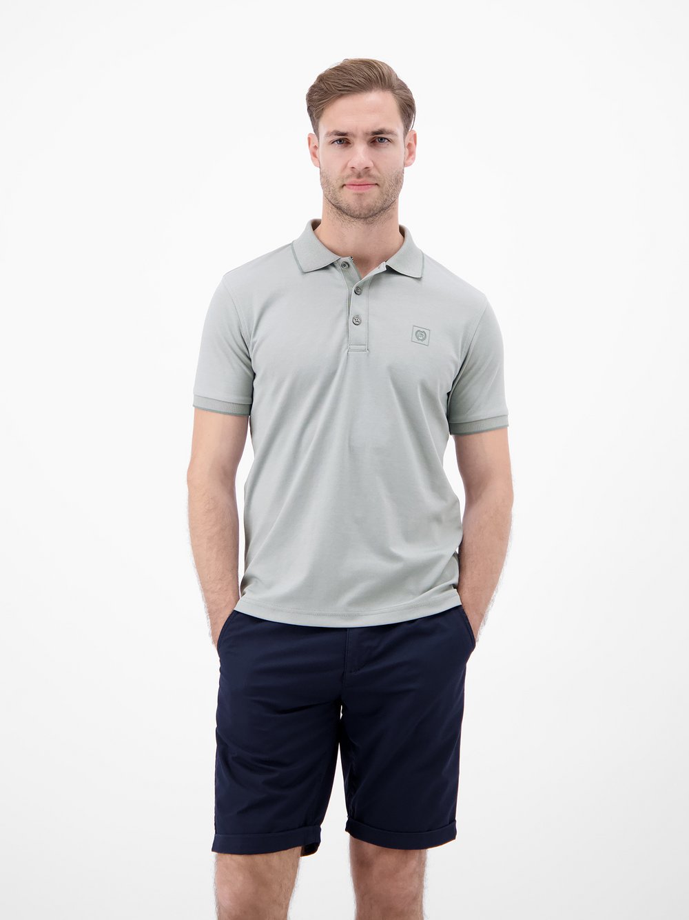 LERROS Poloshirt Herren Baumwolle grau, XXL