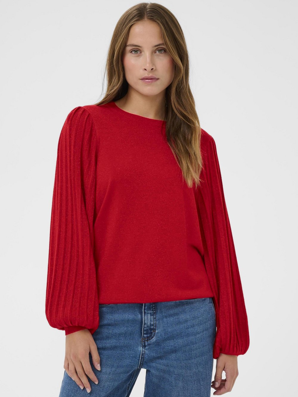 Thumbnail - Kaffe Strickpullover KAregina Damen Viskose rot, M