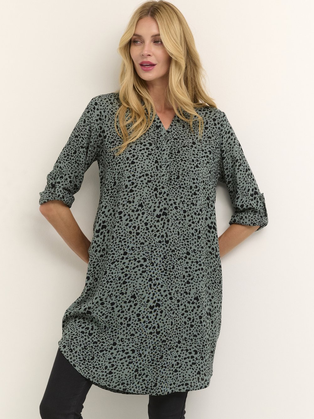 Thumbnail - Kaffe Kleid KAmarana Damen Viskose mehrfarbig gemustert, 40