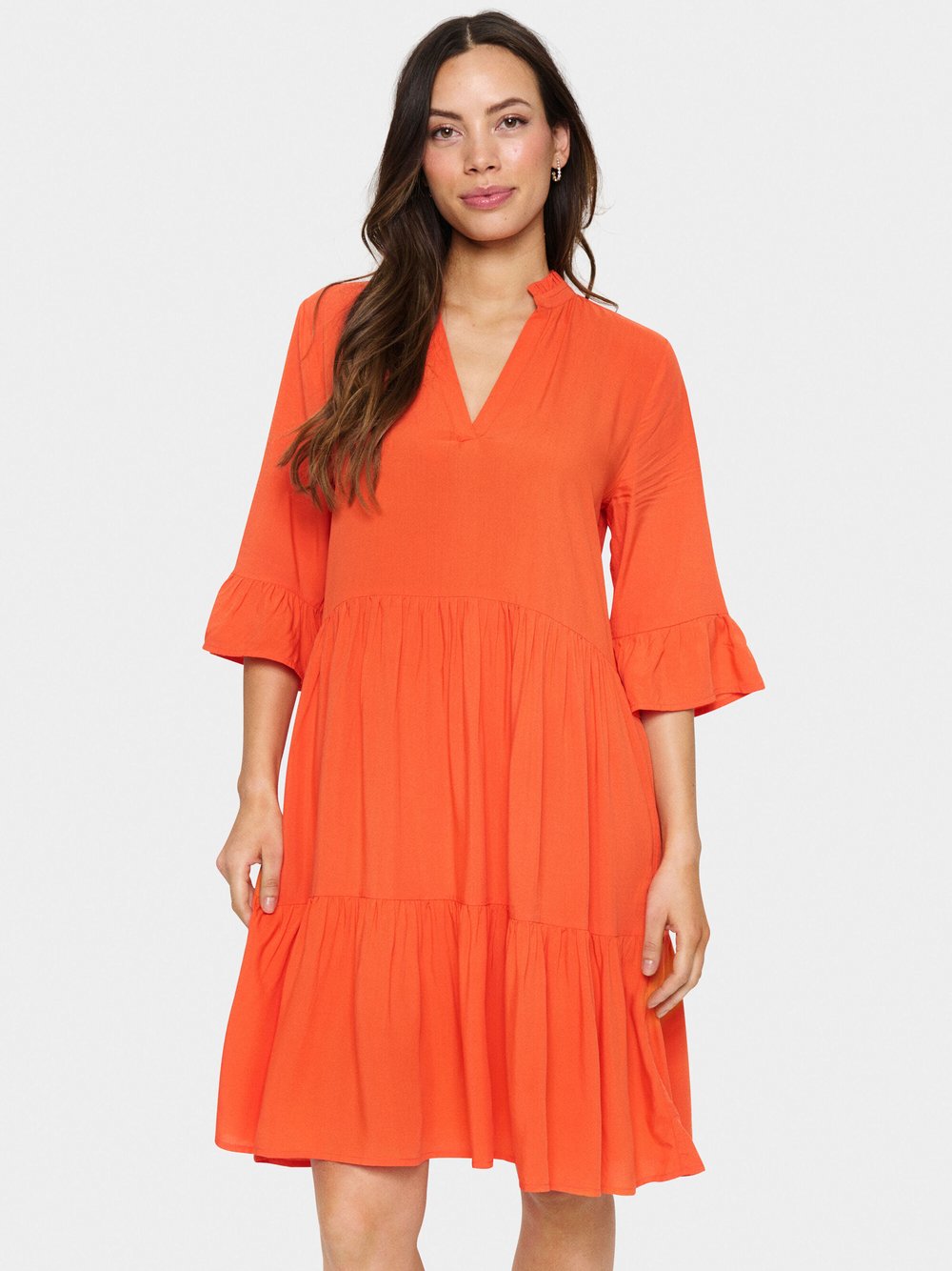 Saint Tropez Kleid EdaSZ Damen Viskose orange, XS