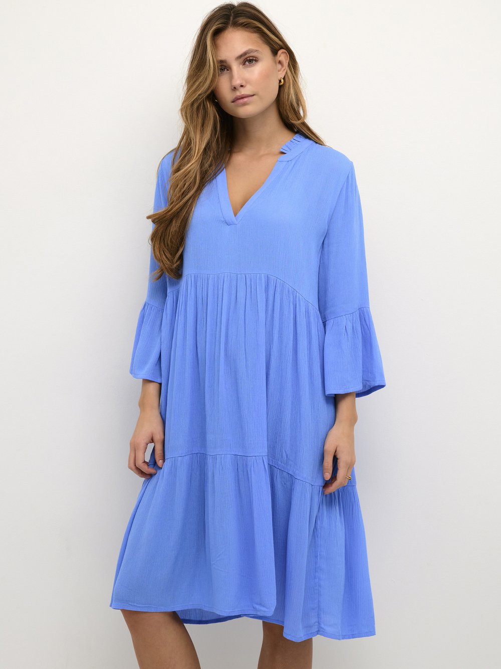 Kaffe Kleid KAmarianah Damen Viskose blau, 40