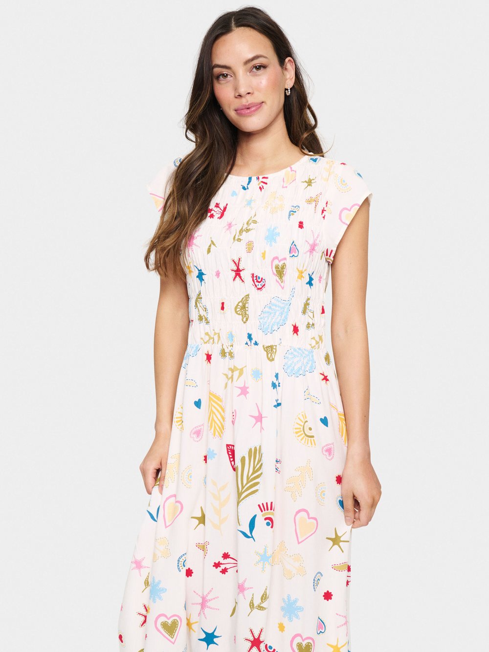 Thumbnail - Saint Tropez Kleid GislaSZ Damen Viskose mehrfarbig gemustert, M