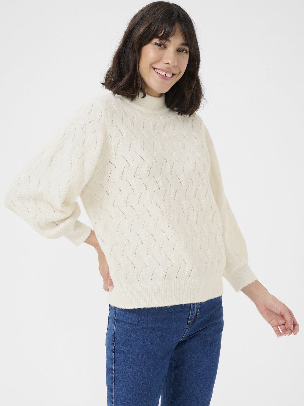 Kaffe , Damen, Strickwaren, Beige, Xl - Bild 3