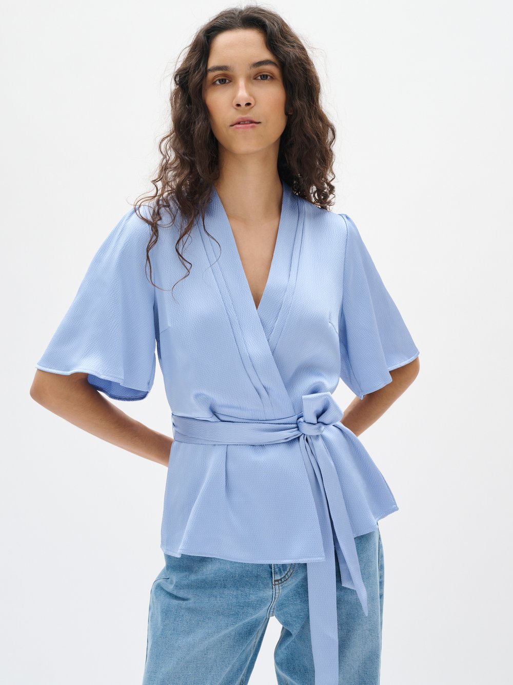 Inwear Kurzarmbluse SendraIW Damen blau, 42