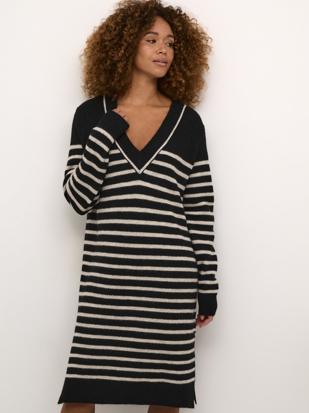 Kaffe Damen Schwarz Pulloverkleid Juno - Bild 5