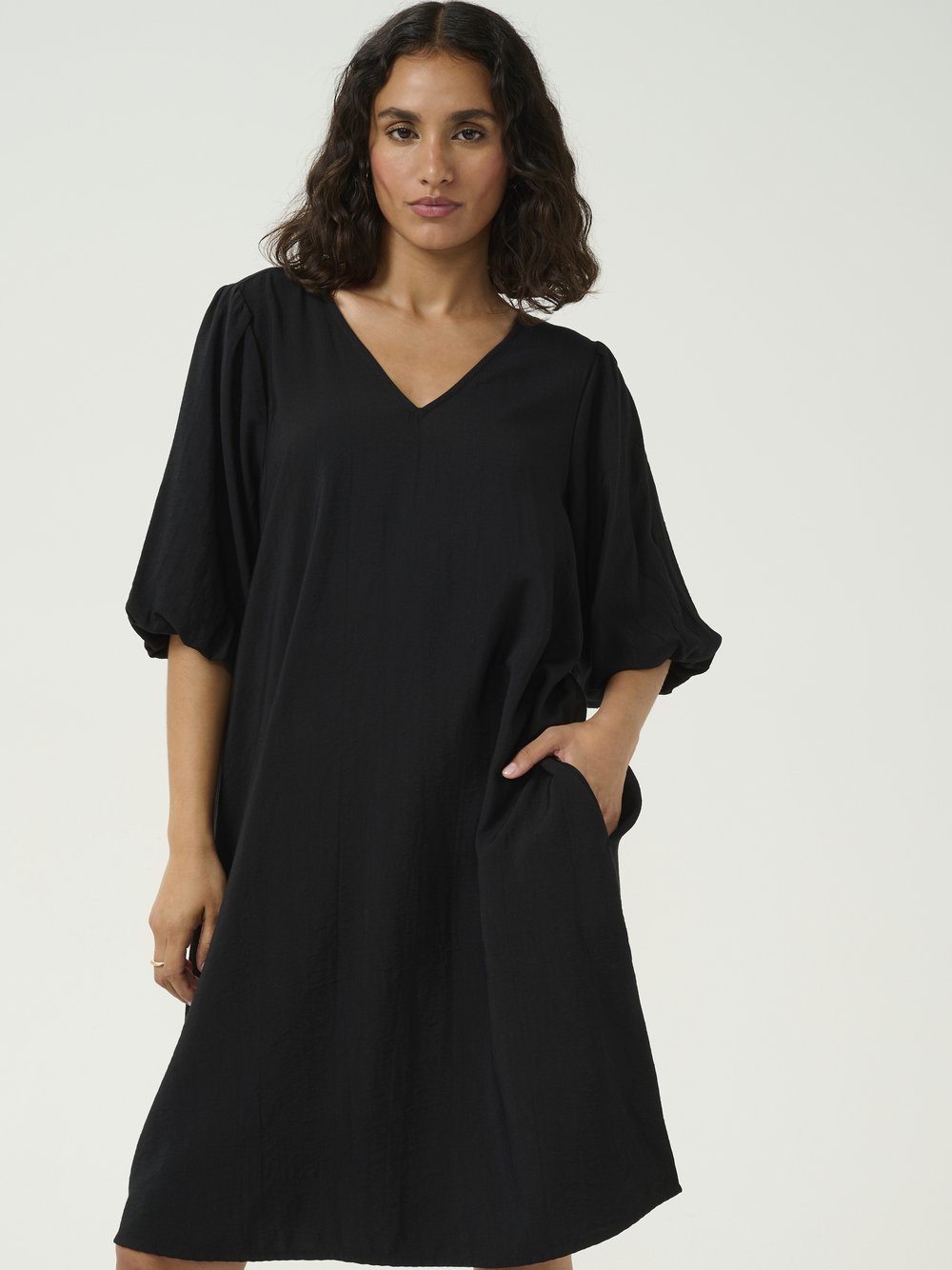 Kaffe Damen Schwarz Kleid Gabby - Bild 5