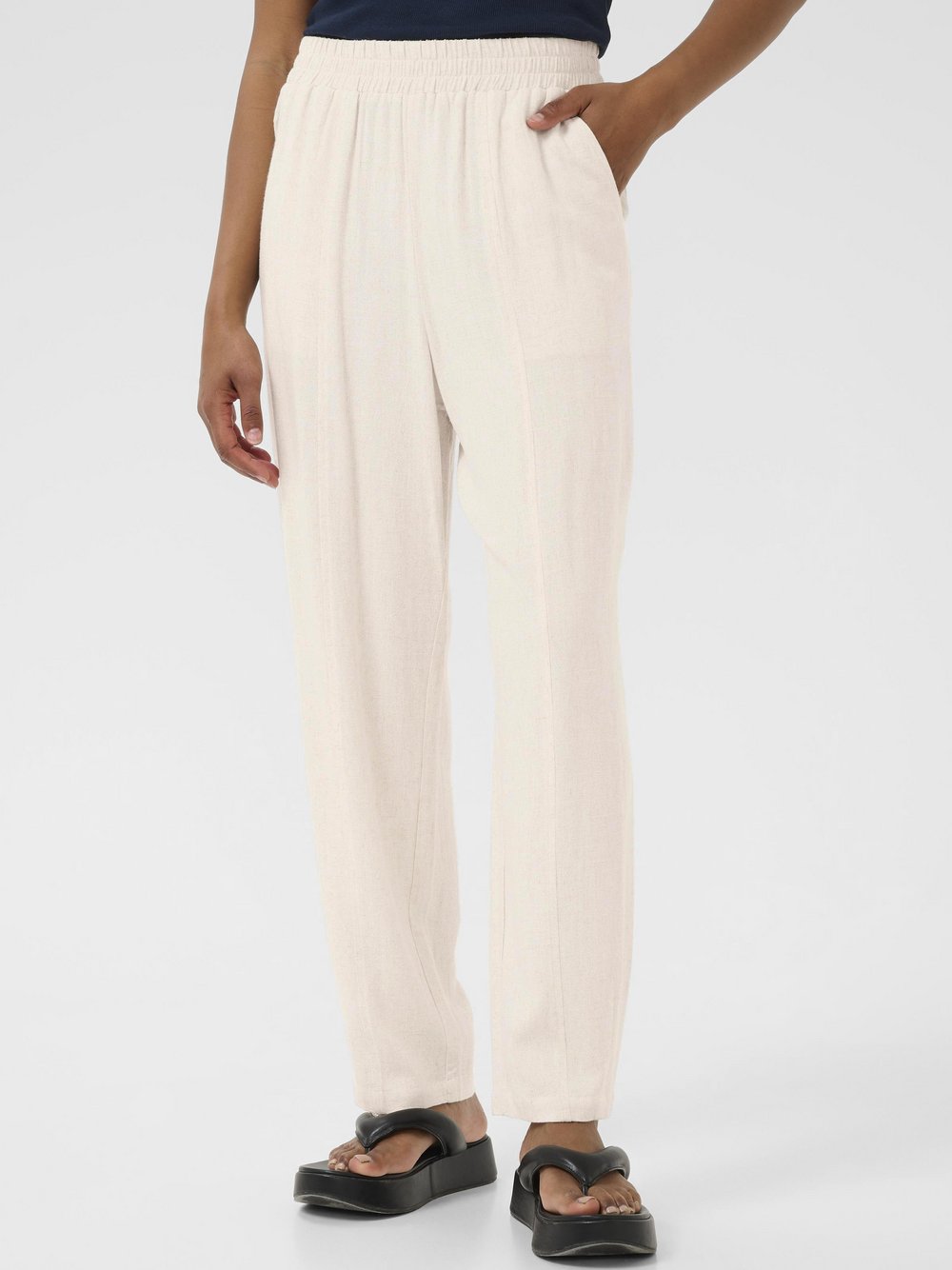 Thumbnail - Kaffe Casual Hose KAliny Damen Viskose beige strukturiert, 36