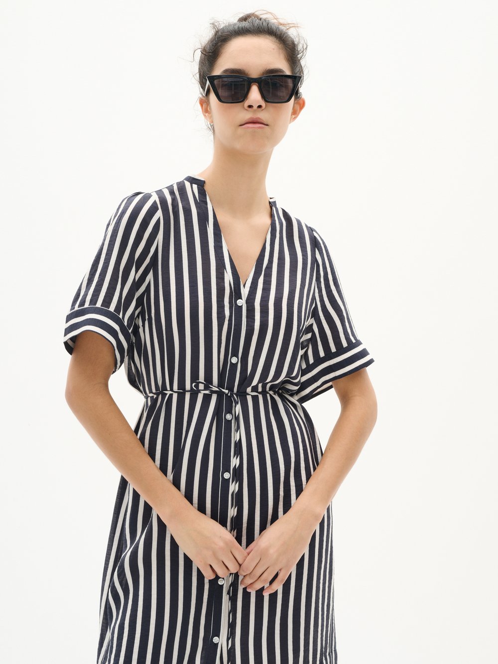 Inwear Kleid KilloIW Damen Viskose blau gestreift, 40