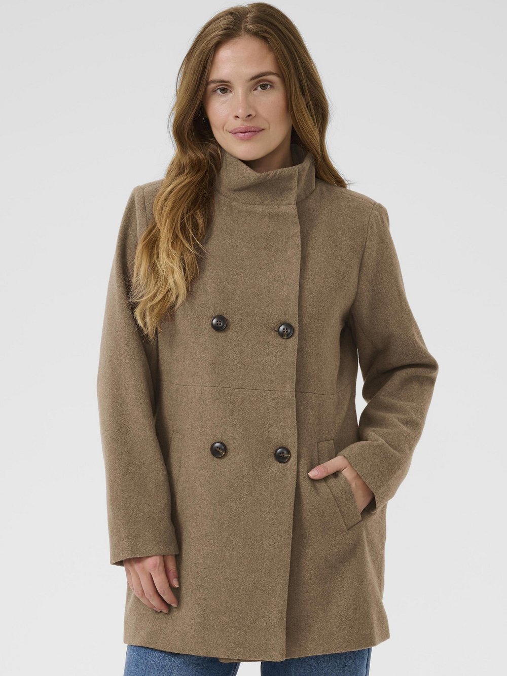 Kaffe Damen Marron Mantel Kafanny - Bild 4