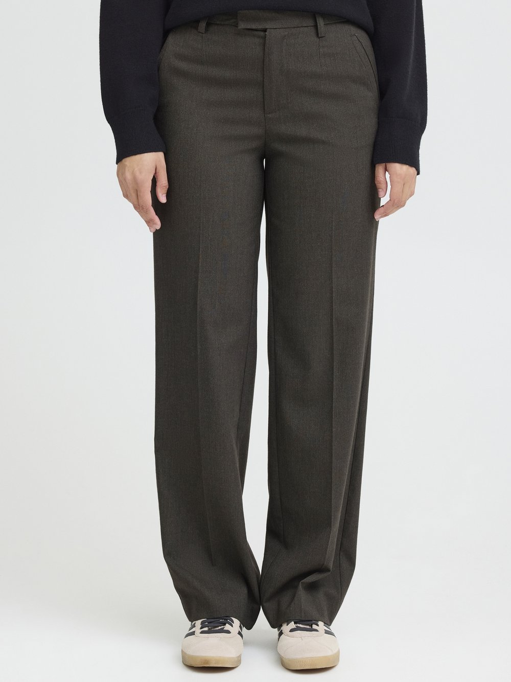 PULZ Jeans Hose PZBINDY Damen braun strukturiert, 44