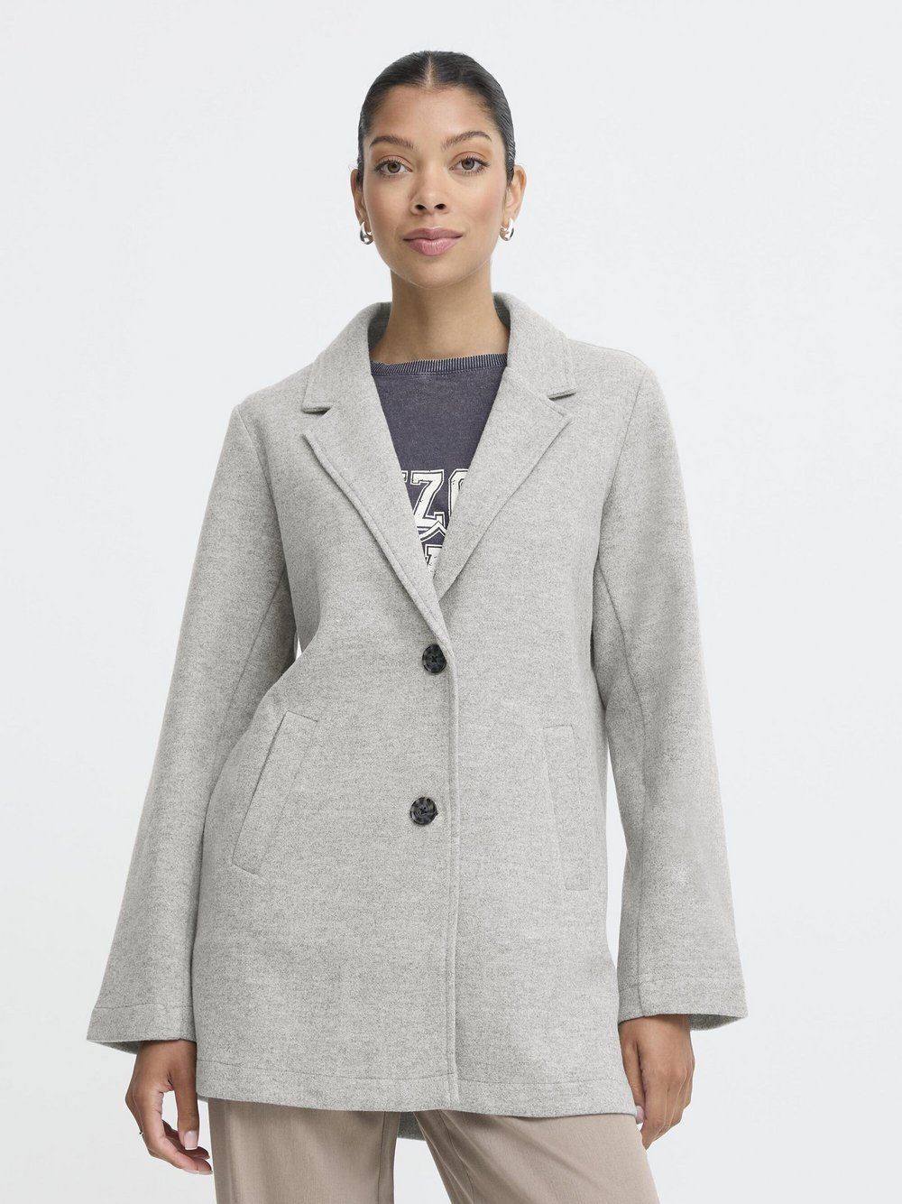 Thumbnail - B.Young Jacke BYBONDY Damen Viskose grau, 42