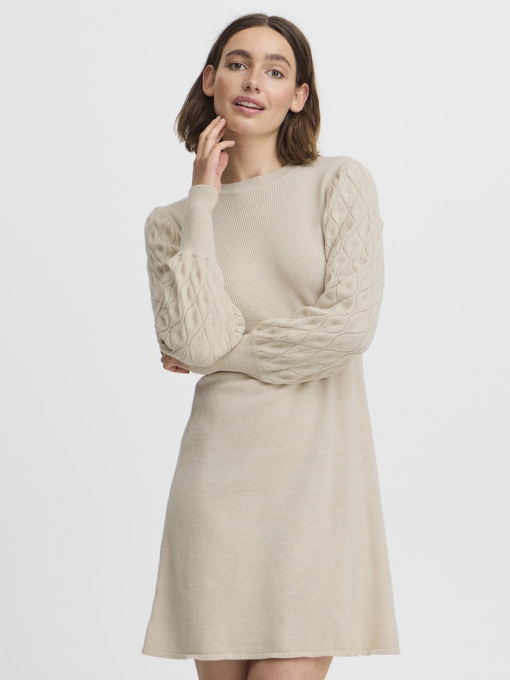 B.young Damen Beige Pulloverkleid Bynonina - Bild 3