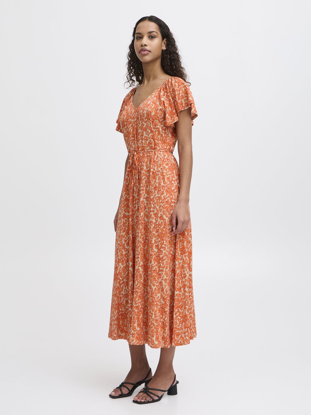 Ichi Damen Orange Kleid Ihaya Dr4 - Bild 3