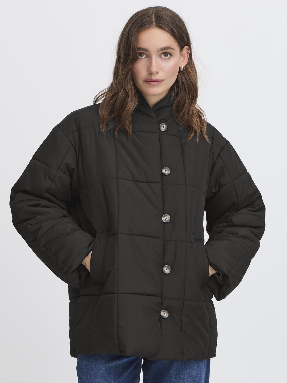 Ichi Jacke IHHANSA Damen schwarz strukturiert, XS