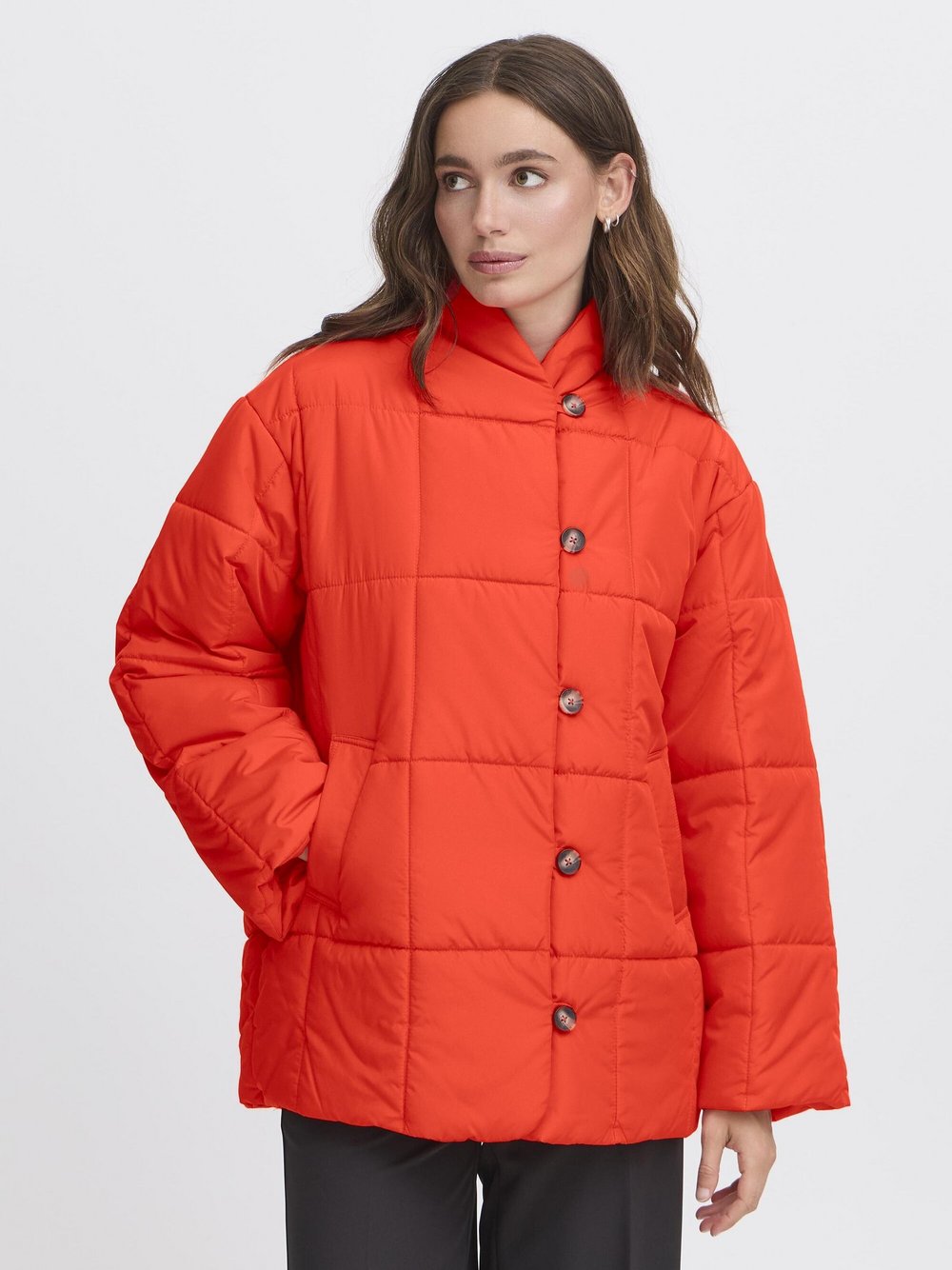 Thumbnail - Ichi Jacke IHHANSA Damen orange strukturiert, M