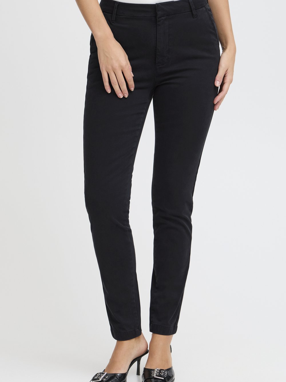 Thumbnail - PULZ Jeans Casual Hose PZBONNIE Damen Baumwolle schwarz, 42