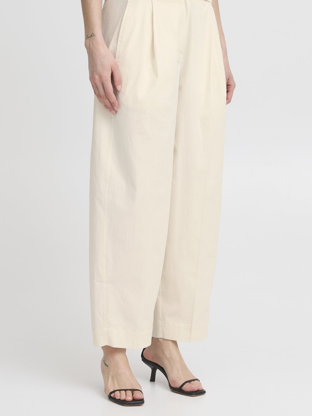 Ichi Casual Hose IHWALLIS Damen Baumwolle beige, 40