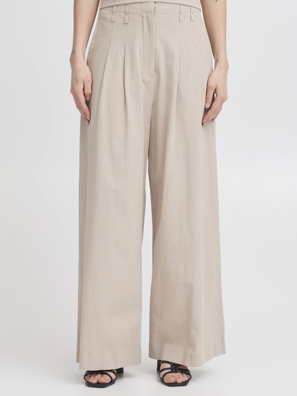 Ichi Casual Hose IHUNITY Damen Baumwolle beige, 38