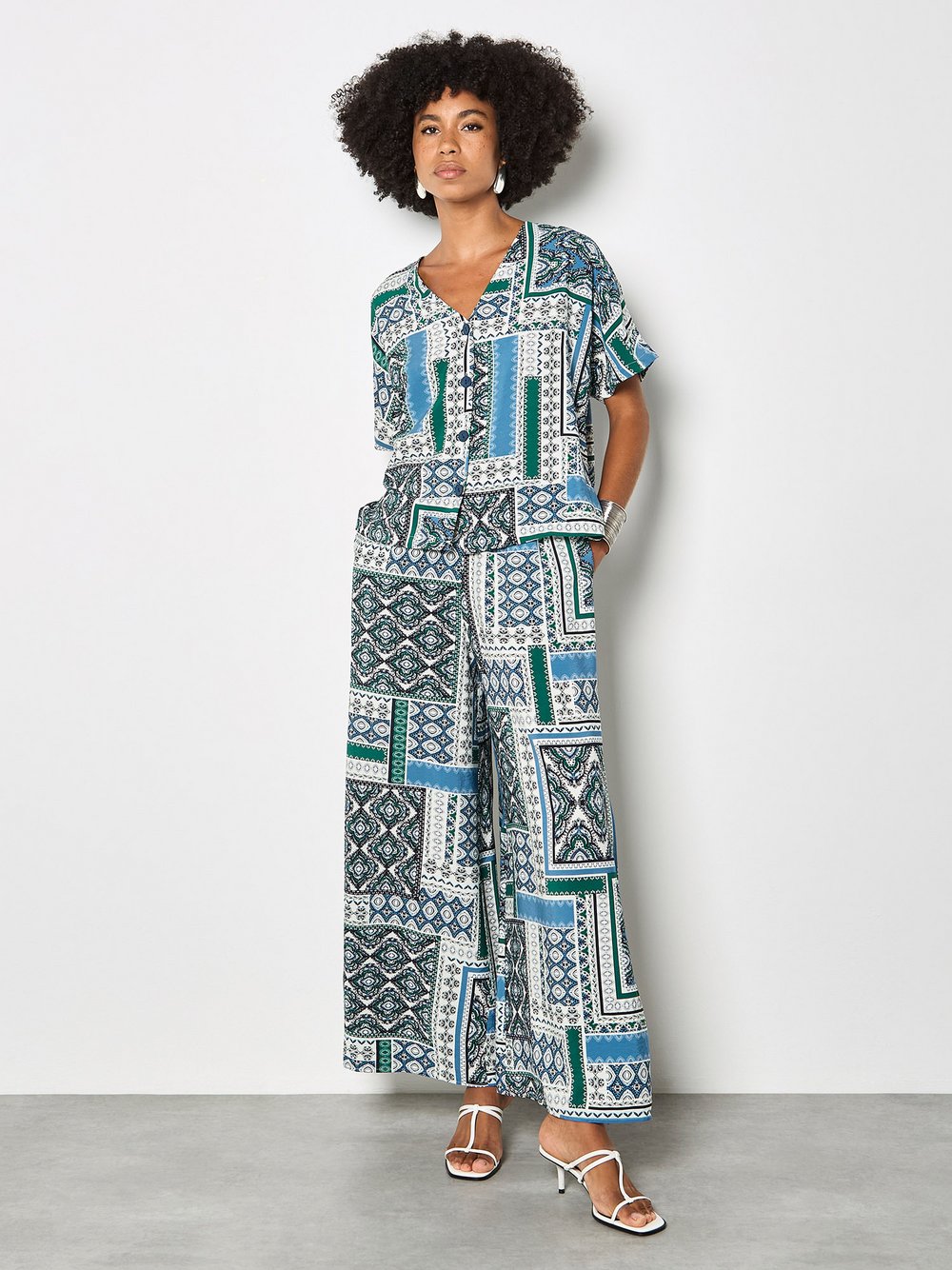 Apricot Hose Damen Viskose mehrfarbig gemustert, 42