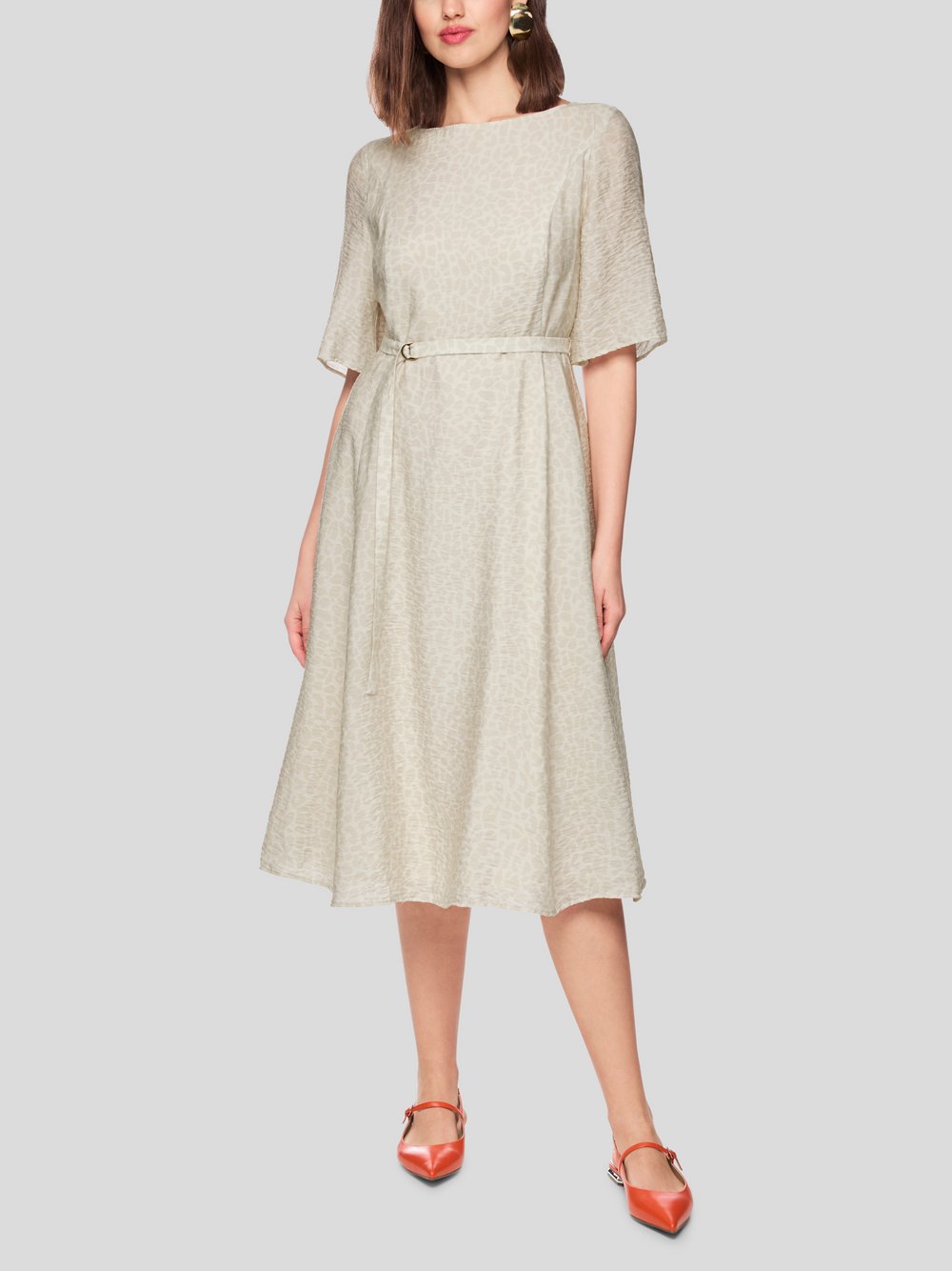 Thumbnail - Marc Cain Kleid Damen Viskose beige gemustert, 44