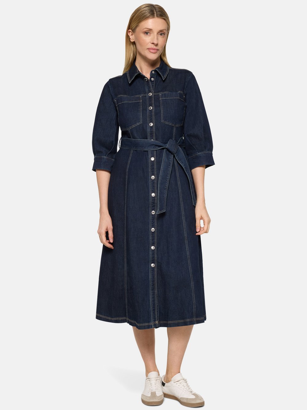 Betty Barclay Hemdblusenkleid Damen Baumwolle blau, 42