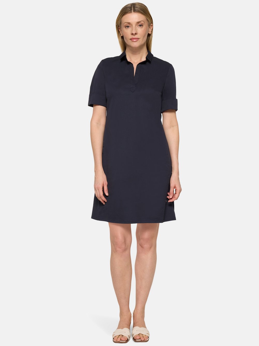 Vera Mont Hemdblusenkleid Damen Baumwolle blau, 44