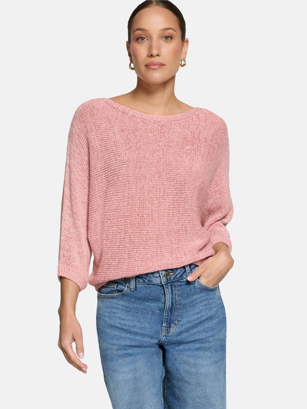 zero Grobstrick-Pullover Damen rosa, S