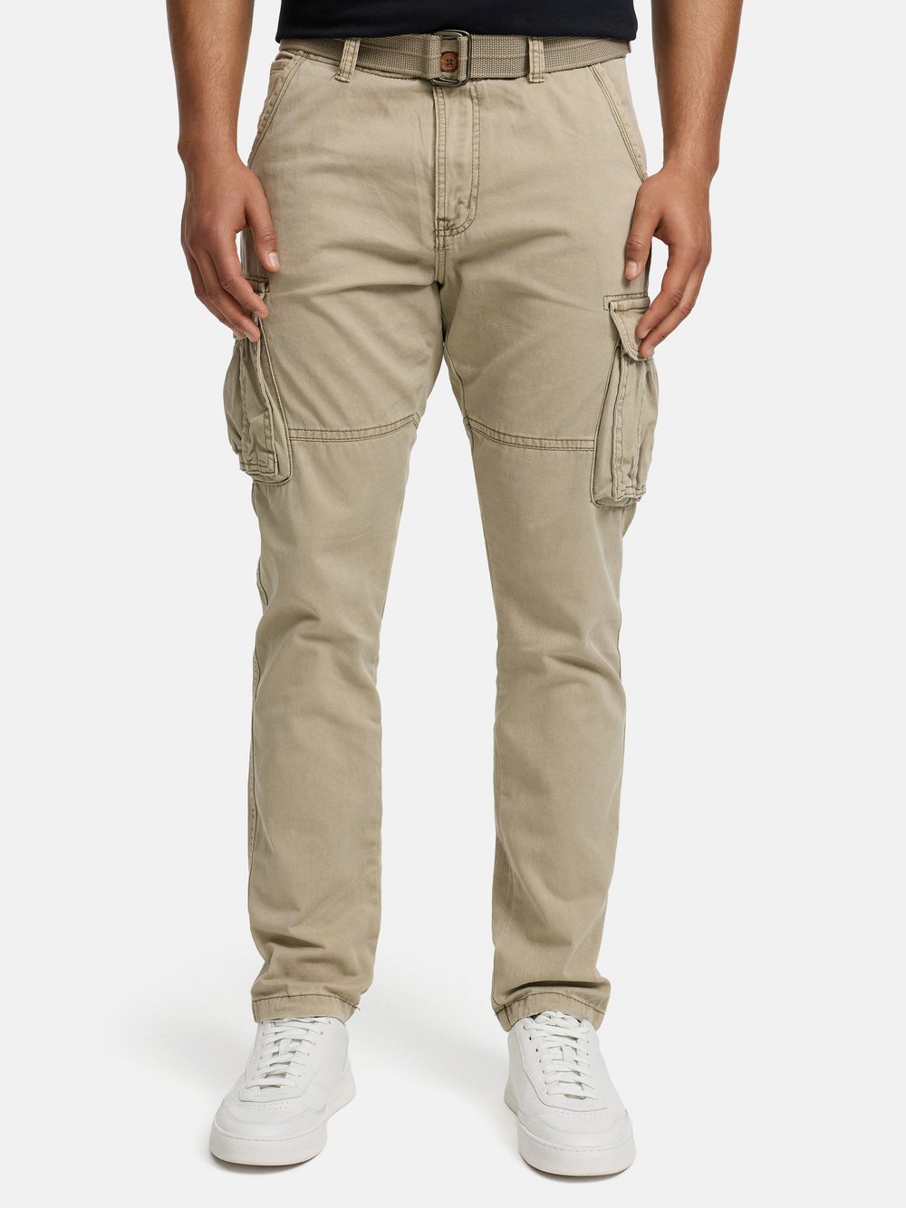 Indicode Cargohose Herren Baumwolle beige, XXL