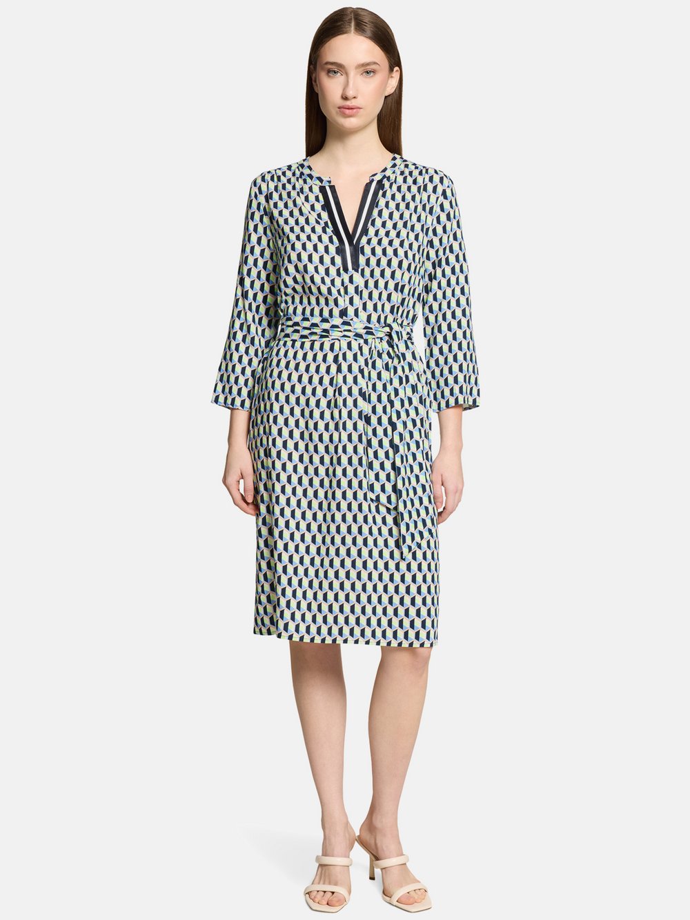 Betty Barclay Blusenkleid Damen Viskose blau gemustert, 44