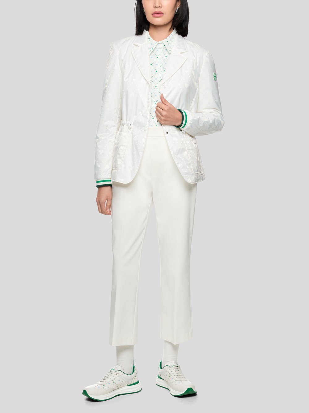 Thumbnail - Marc Cain Blazer Damen Polyamid weiß gemustert, 40