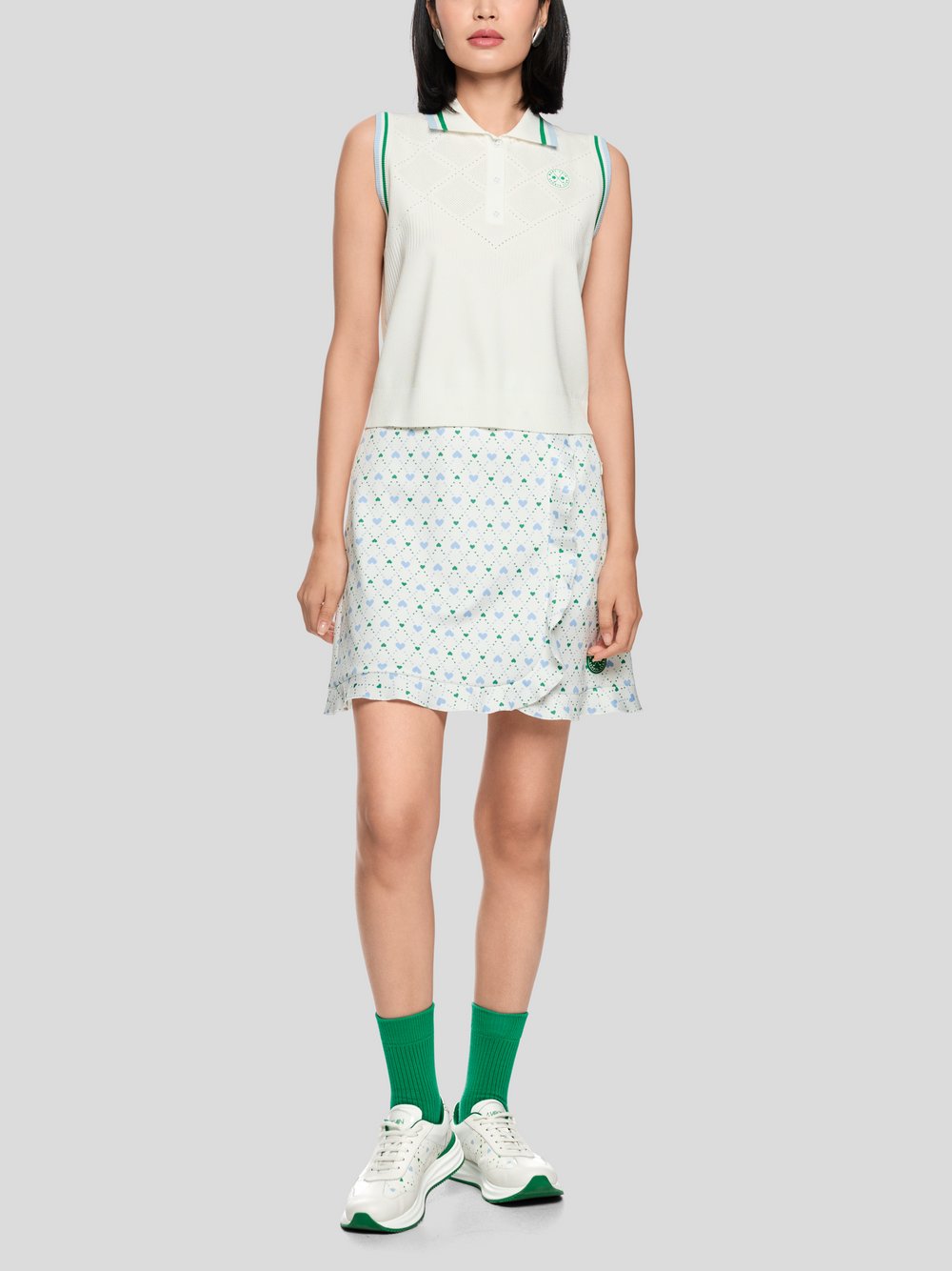 Marc Cain Top Damen Viskose weiß gemustert, 40