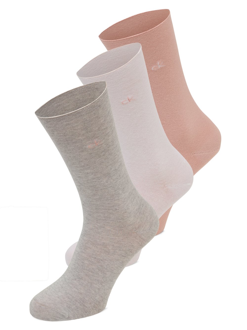 VAN GRAAF Calvin Klein Damen Grau Socken Im 3Er-Pack Baumwolle Mehrfarbig, Größe 35-38