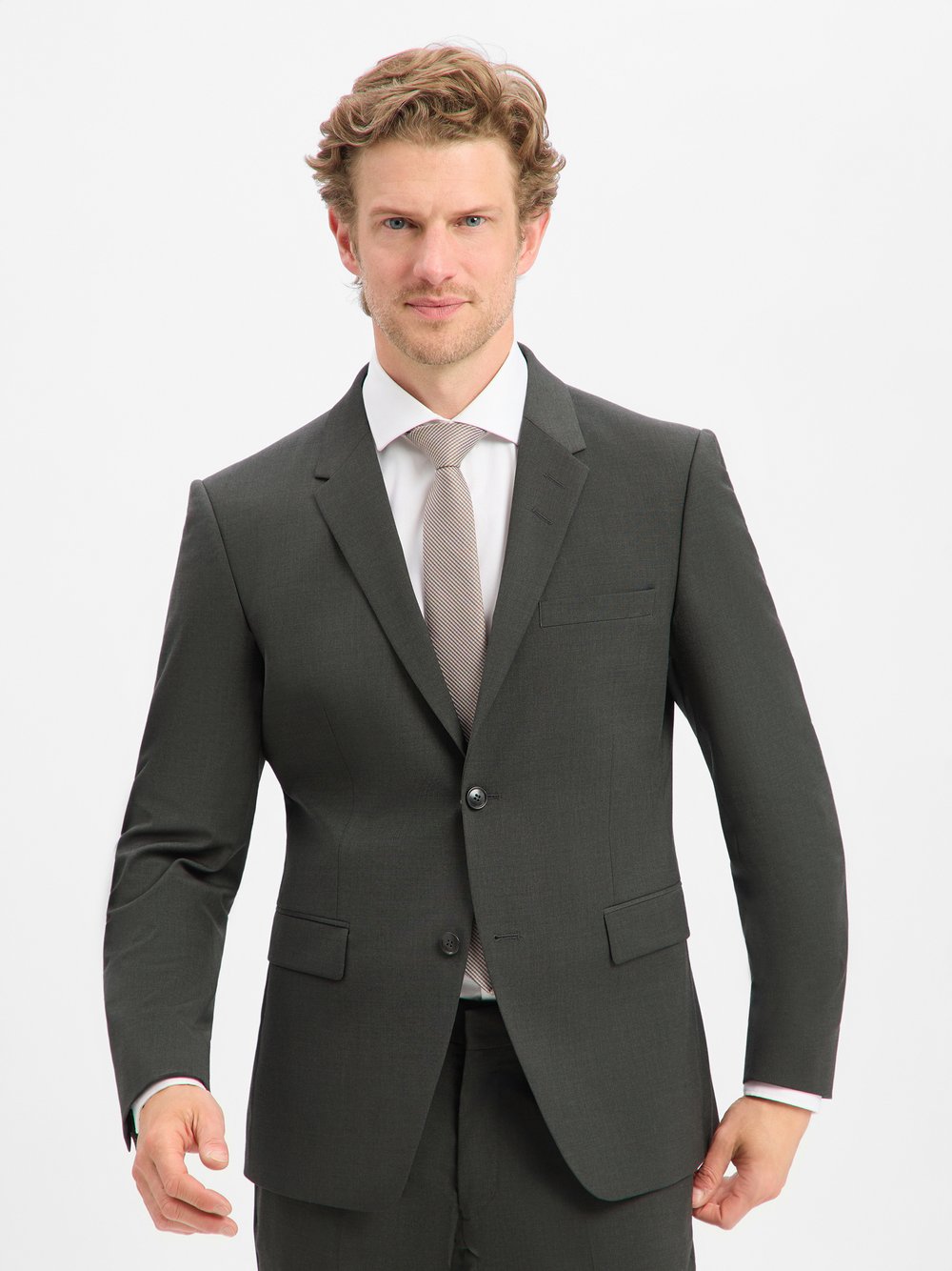Tiger of Sweden Baukasten-Anzugsakko mit Wollanteil Herren Modern Fit anthrazit, 44