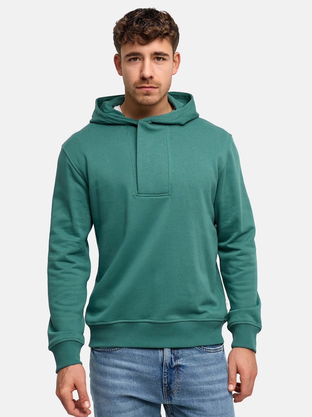 VAN GRAAF Indicode Herren Grün Kapuzenpullover Feinstrick Groß