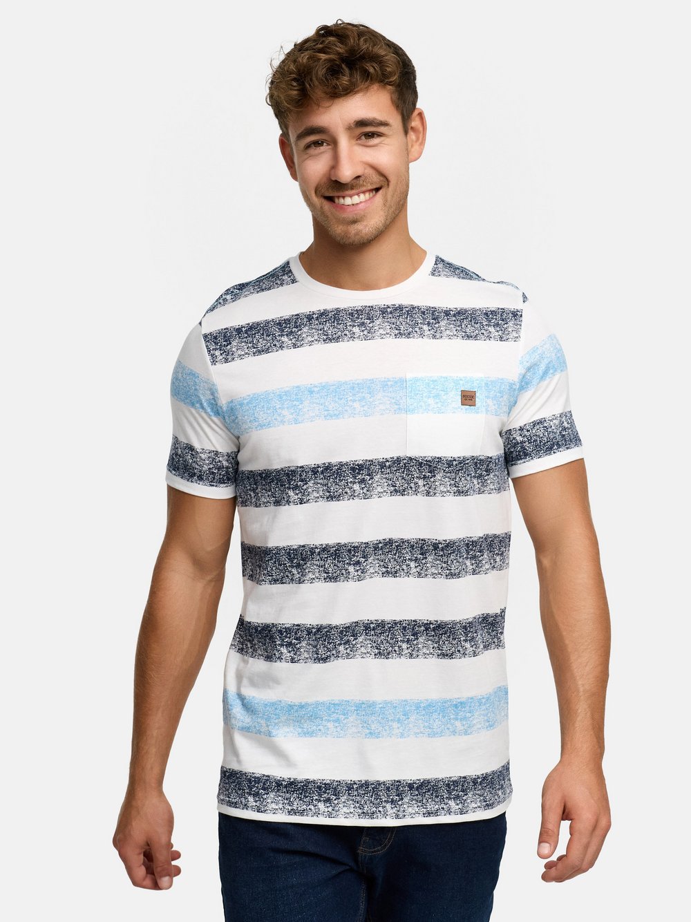 VAN GRAAF Indicode Herren Hellblau T-Shirt Baumwolle Blau, Xxl