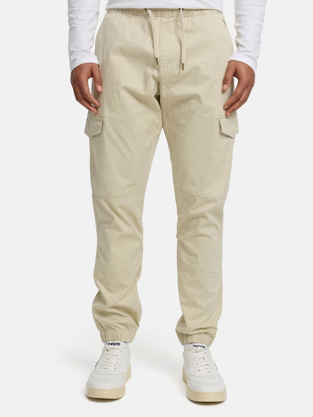 VAN GRAAF Indicode Herren Beige Cargohose Baumwolle Klein