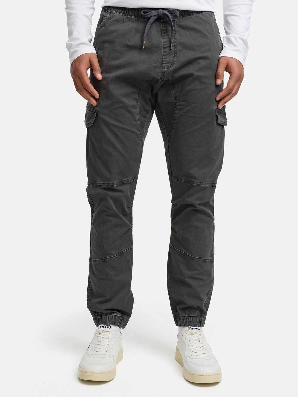 VAN GRAAF Indicode Herren Anthrazit Cargohose Baumwolle Grau, Xxl