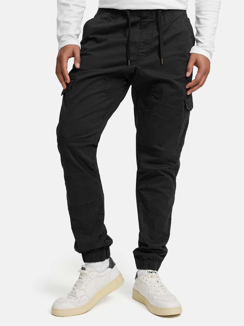 VAN GRAAF Indicode Herren Schwarz Cargohose Baumwolle Extra Klein