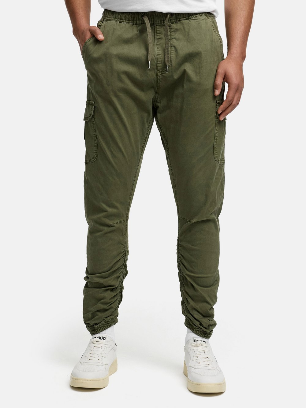 VAN GRAAF Indicode Herren Khaki Cargohose Baumwolle Grün, Mittel