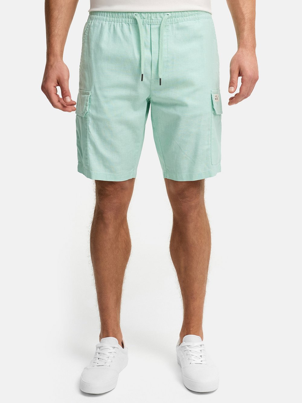 VAN GRAAF Indicode Herren Türkis Shorts Cargo Leinen Mehrfarbig, Xxl