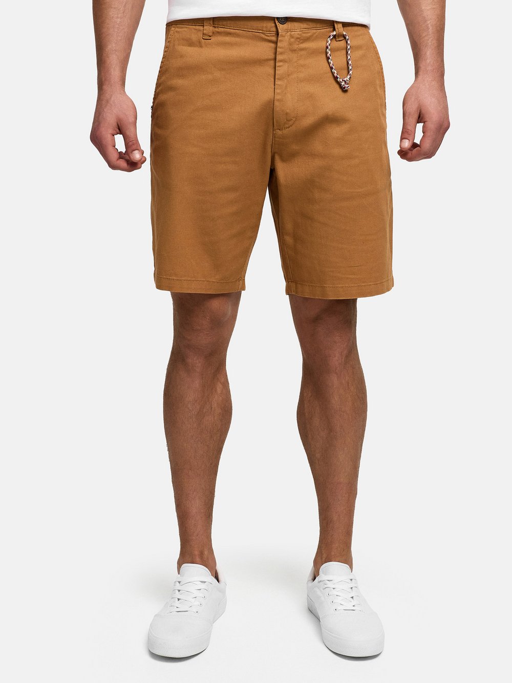 VAN GRAAF Indicode Herren Camel Shorts Chino Baumwolle Braun, Groß