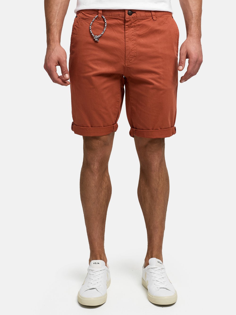 VAN GRAAF Indicode Herren Orange Shorts Chino Baumwolle Groß