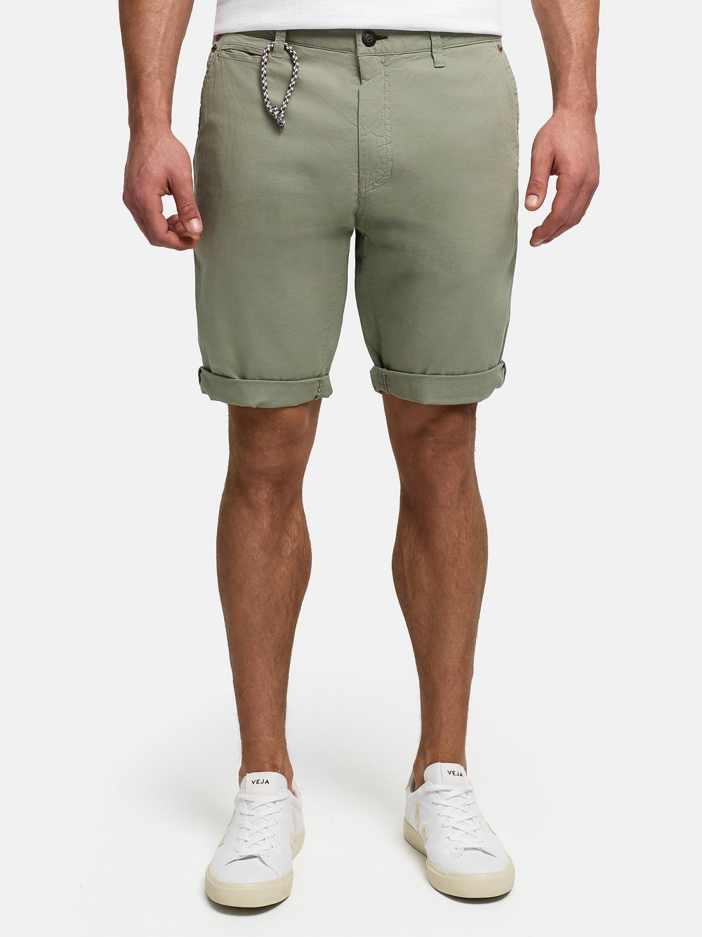 VAN GRAAF Indicode Herren Schilf Shorts Chino Baumwolle Grün, Klein