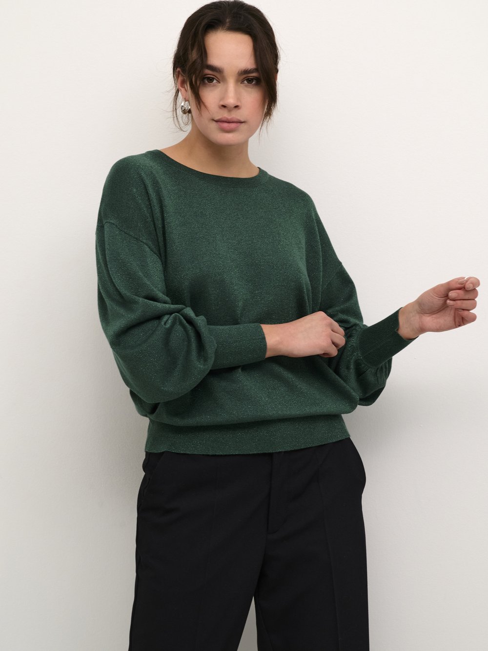 Kaffe Damen Grün Pullover Mit Rundhalsausschnitt Für Regina - Bild 3