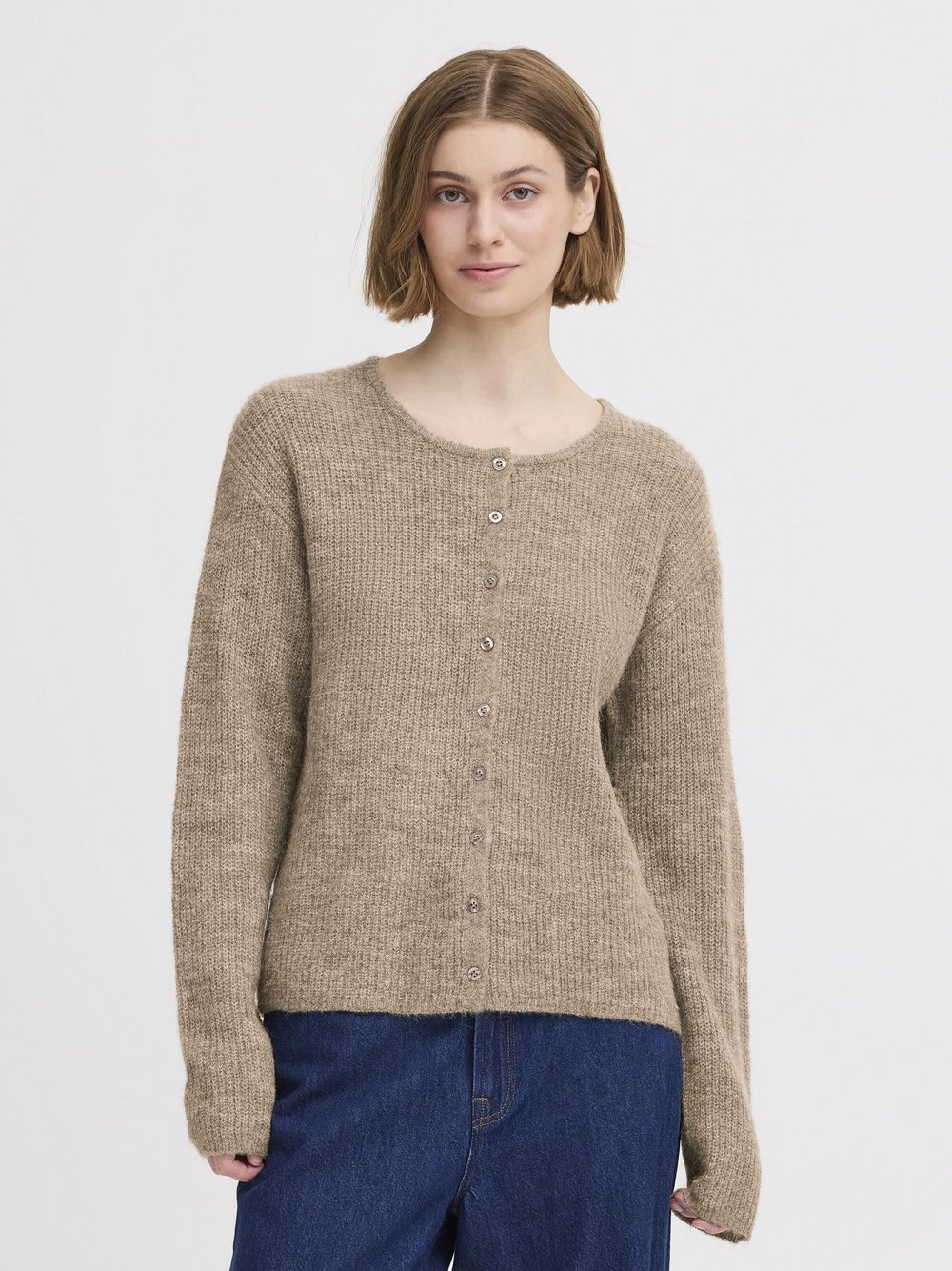 Ichi Damen Beige Strickjacke, Kamara 13 - Bild 2