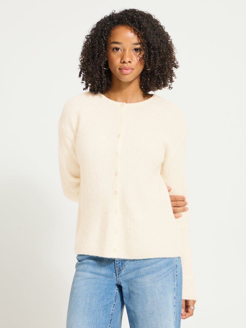 Ichi Damen Weiß Strickjacke, Kamara 13 - Bild 2