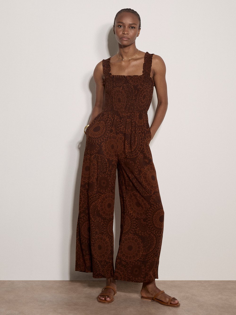 Apricot Jumpsuit Damen braun, 36